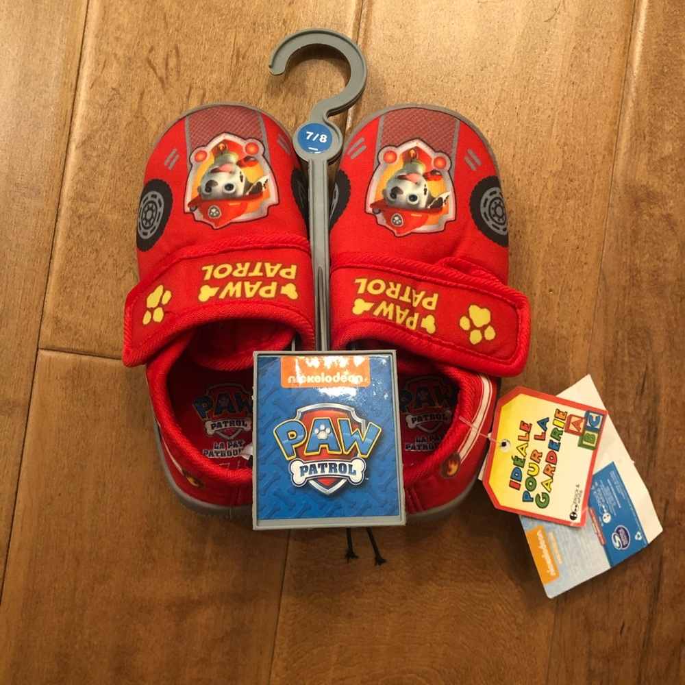 Paw Patrol Toddler Little Kid Boy Girl Red Soft Shoes Size 7/8 New with Tags